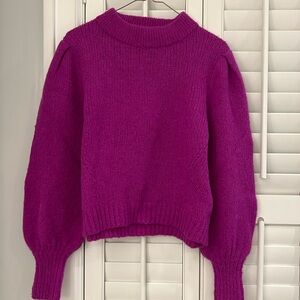 Eleven six Alpaca blend sweater with puffed sleeve